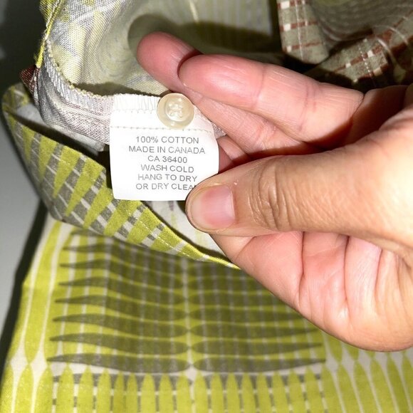 Envelop Jim Smith Button Front Shirt Mens Size Small S Cotton Short Sleeve Green - Picture 9 of 9